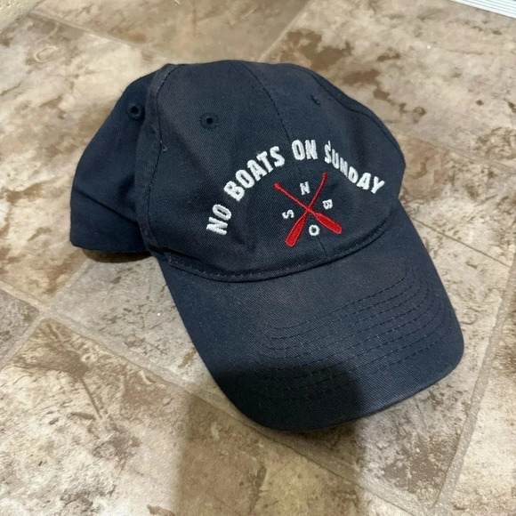 Men’s Unisex  No Boats on Sunday Beer Liquor Brand Nautical Dad Style Worn Hat - Picture 5 of 15